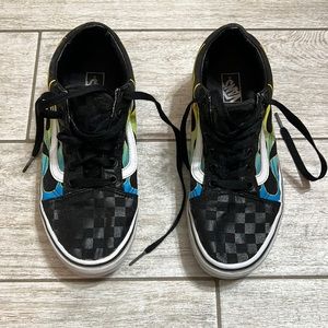 Vans Glo Flame Design Sneakers-Size 6.5 Juniors